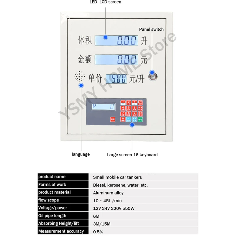 Fuel Transfer Pump 550W 12/24/220V Car Moving Refueling machine Electric self -suction pump Large flow Automatic oil pump