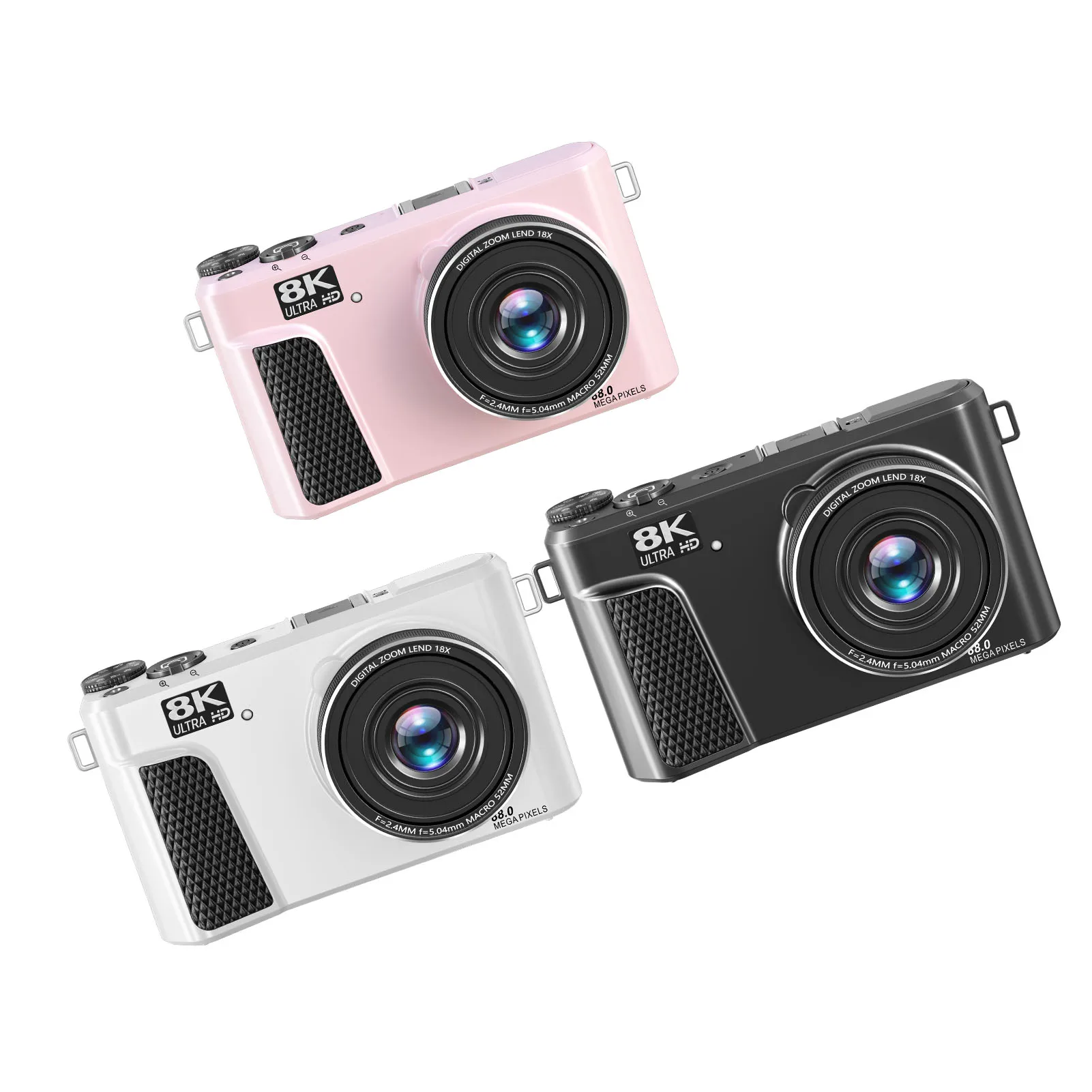 【New】Digital Camera 8K 88MP 18x Zoom Autofocus WiFi Travel Camera with 3 Inch Flip Screen Multiple Filters Fill Light for Live