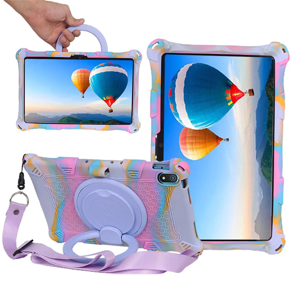 360° Rotating Soft Silicone Kids Safe Tablet Case with Full Body Protection and Stand