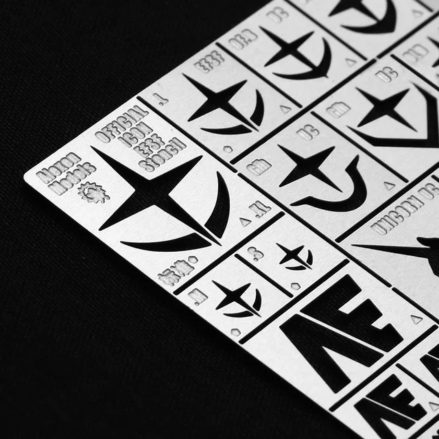 Gundam leaky spray plate GM EFF Number and lcon Stencil 4