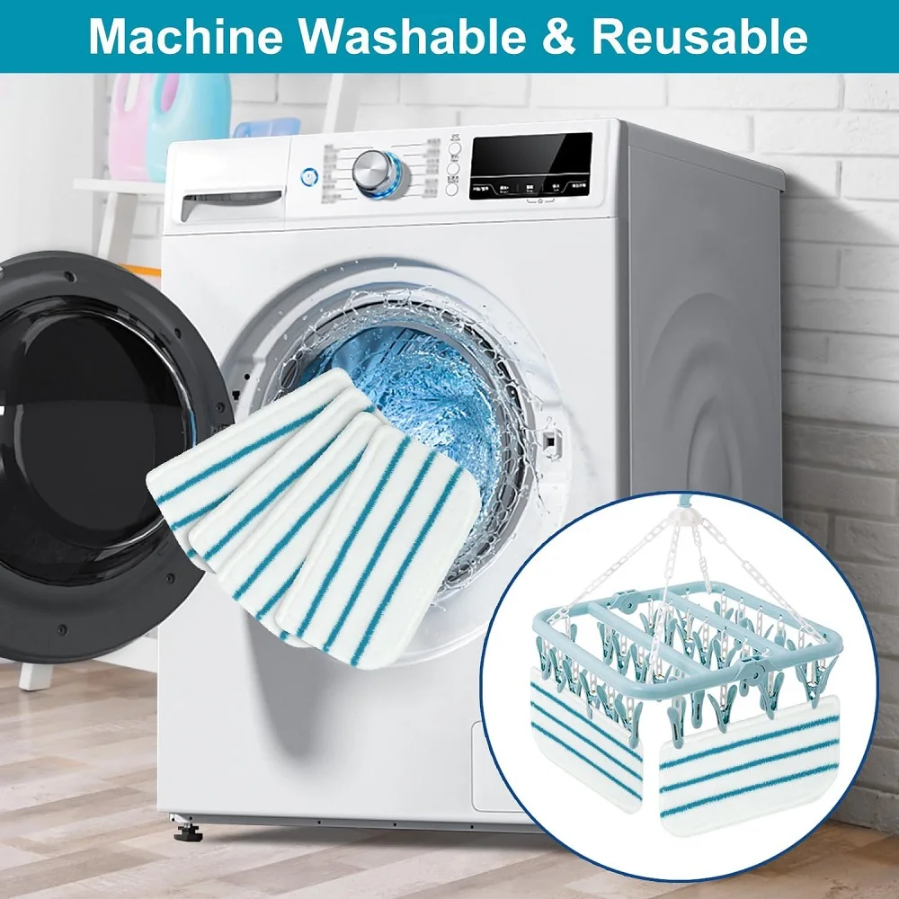 Premium Microfiber Floor Washer Pads - High-Performance Dust and Dirt Cleaning Cloths for Steam Mops (1 or 2 Pack)