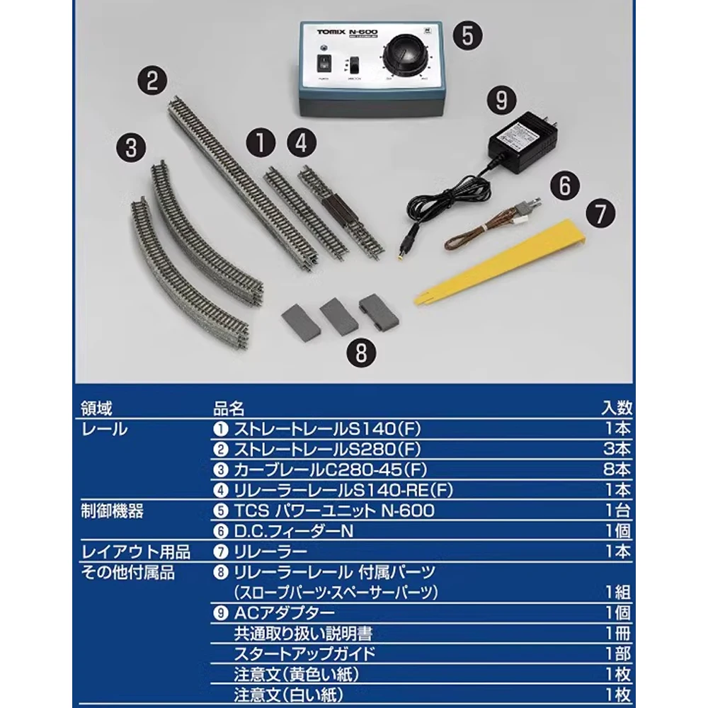 TOMIX N 1/150 Track Set A with N600 Controller Railway Train Model Straight Track Curved Sand Table Accessories