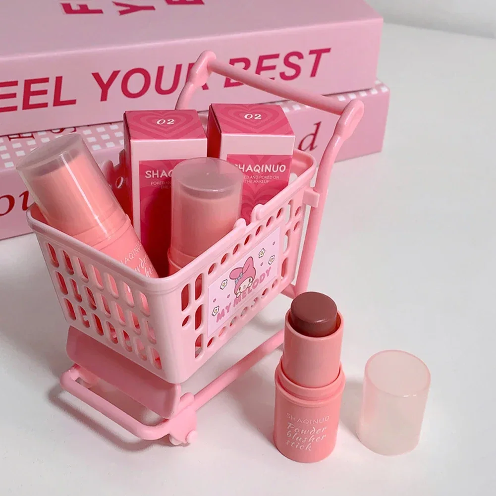Monochrome Cute Blusher Stick Cream Smooth Cheek Tint Nude Blush Natural Matte Pink Rose Face Rubor Rouge Korean Women Makeup blush stick facial blusher monochrome blush blush cream cream blusher
