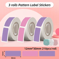 Compact Wireless Thermal Label Maker - Portable Mini Printer for Various Sticker Labels (Only 12x30mm Color 1)