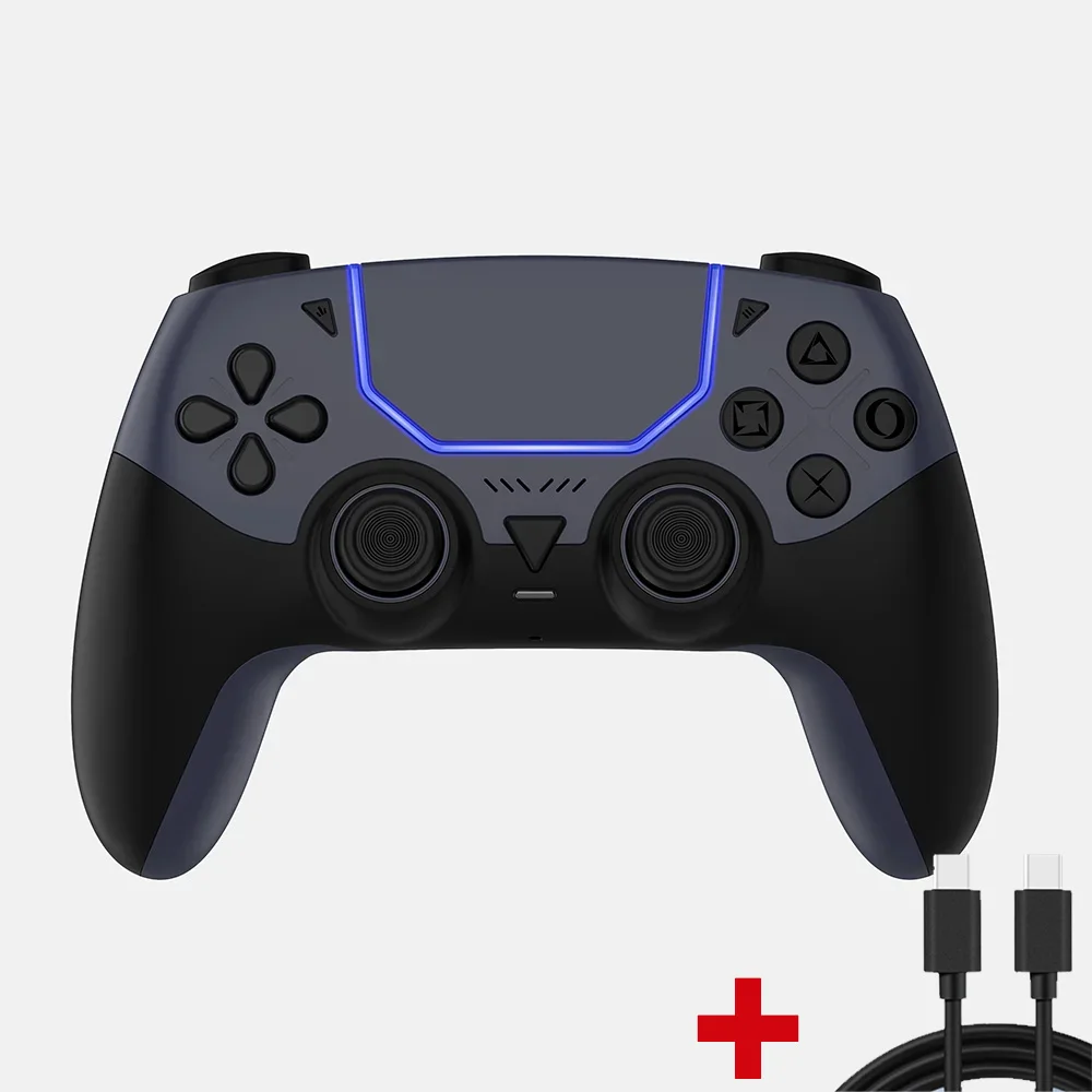 Bezprzewodowy kontroler do gier dla PS5/PC/Steam Deck, podwójna wibracja, kontroler z sześcioosiowym sterowaniem ruchem i głośnikiem.