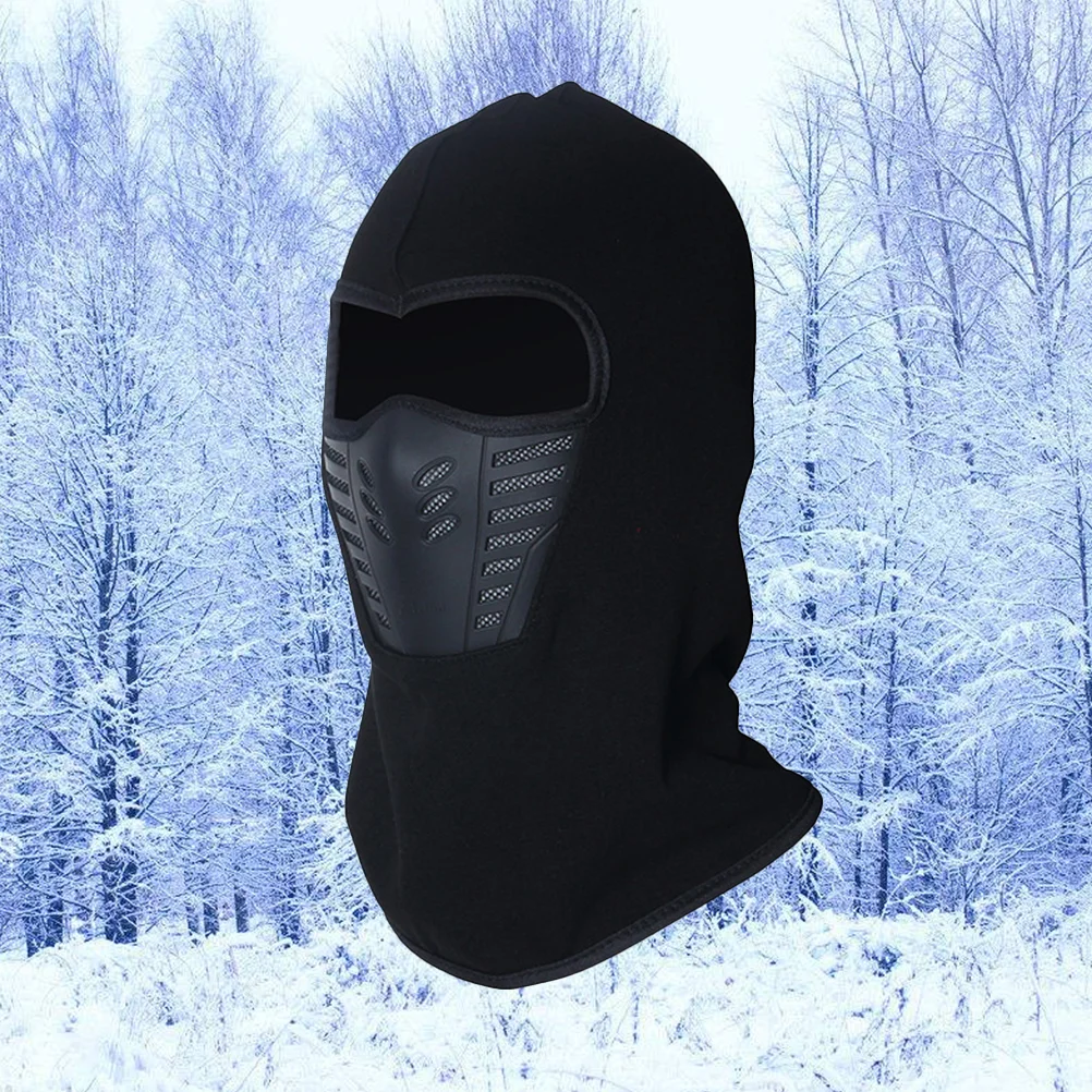

Warm Balaclava Hood Ski Bike Windproof Full Face Mask Hats Warm Balaclava Outdoor Sports Snowboarding (Black)