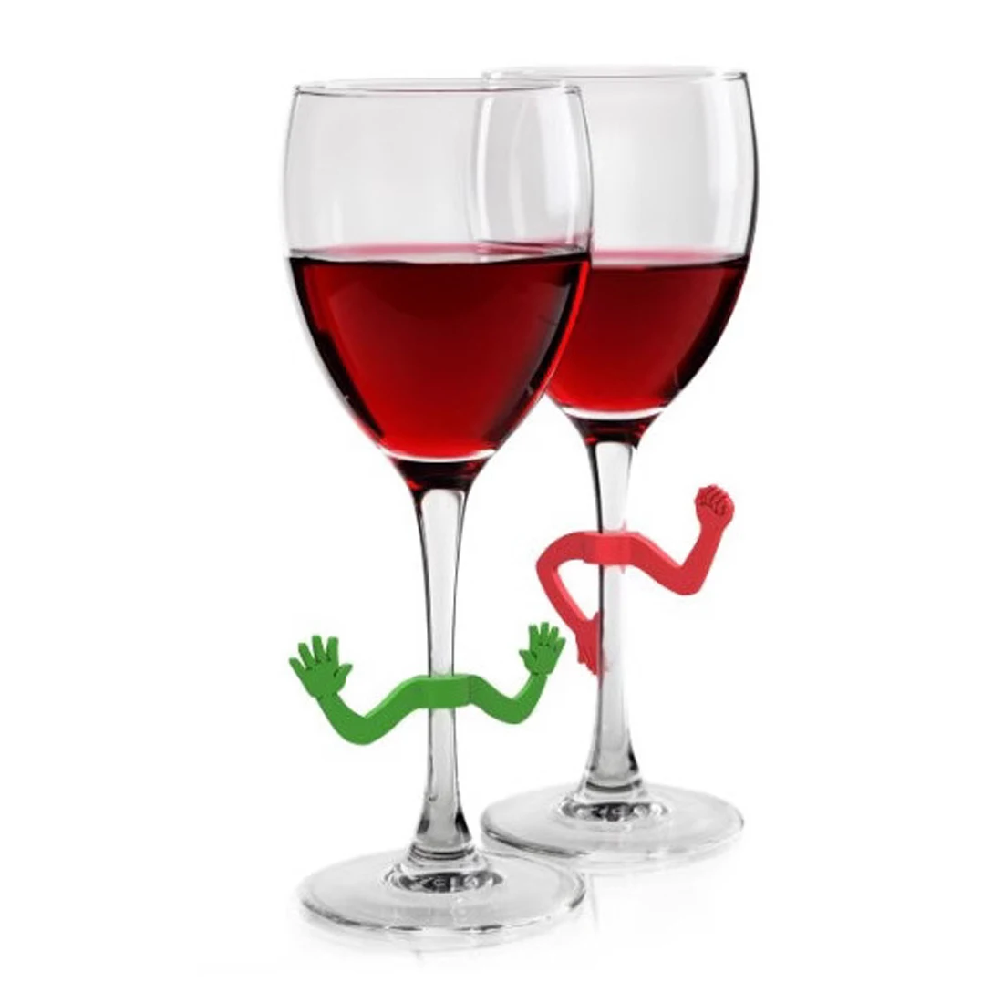 6pcs Palm Cup Marker Left and Right Hand Creative Silicone Funny Hand Dance Wine Glass Recognizer