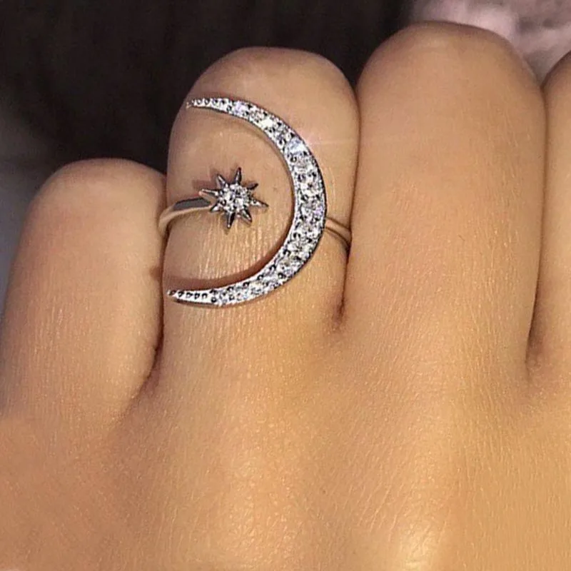 Anello Luna E Stella Argento 925 - Foto 10