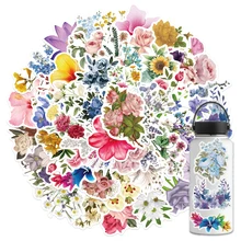 

10/30/50PCS Beautiful Flower Host Club Bar Suitcase Decoration Chambre Suitcase Bar Laptop Luggage Paper Guitar Stickers Picture