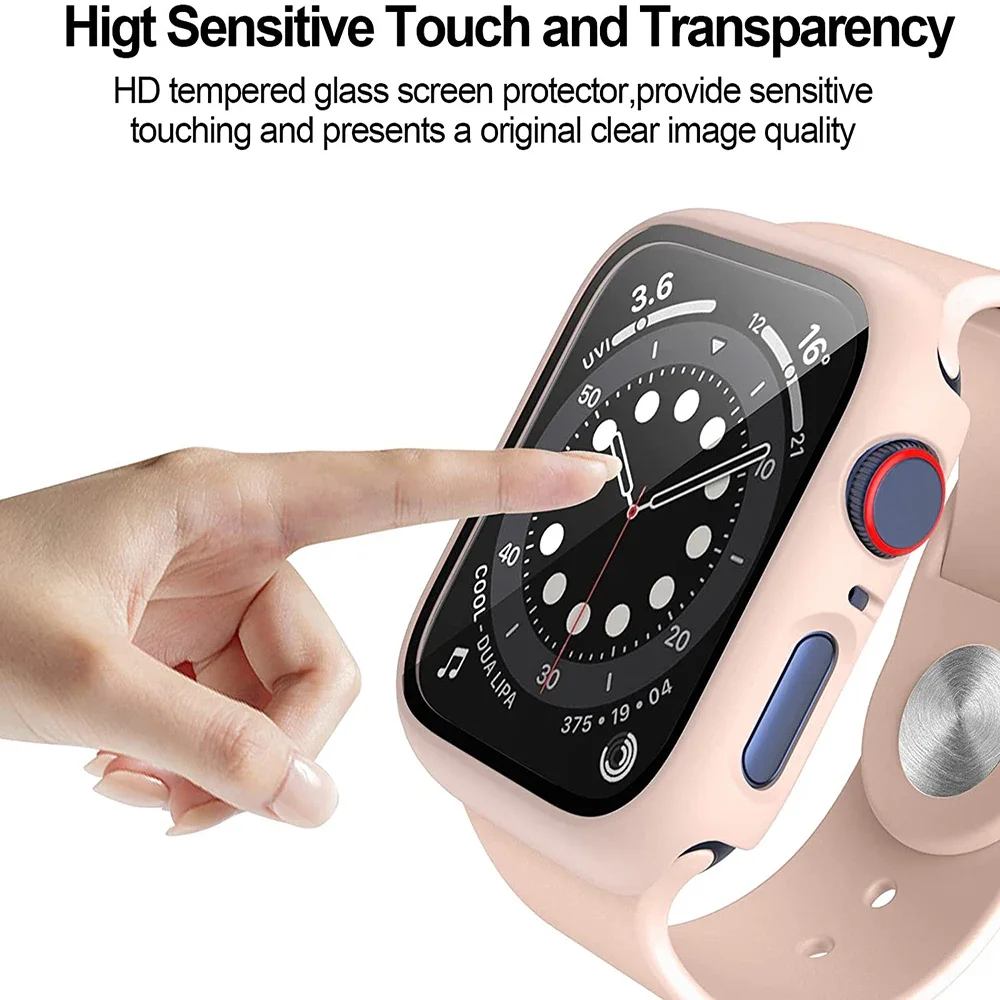 Premium Screen Protector Case with Glass Cover - Apple Watch Accessories