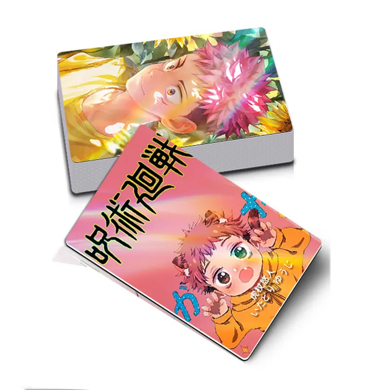 

Itadori Yuji Rainbow Laser Two-sided High Definition Small Card Jujutsu Kaisen Color Printing Birthday Gift Anime Card