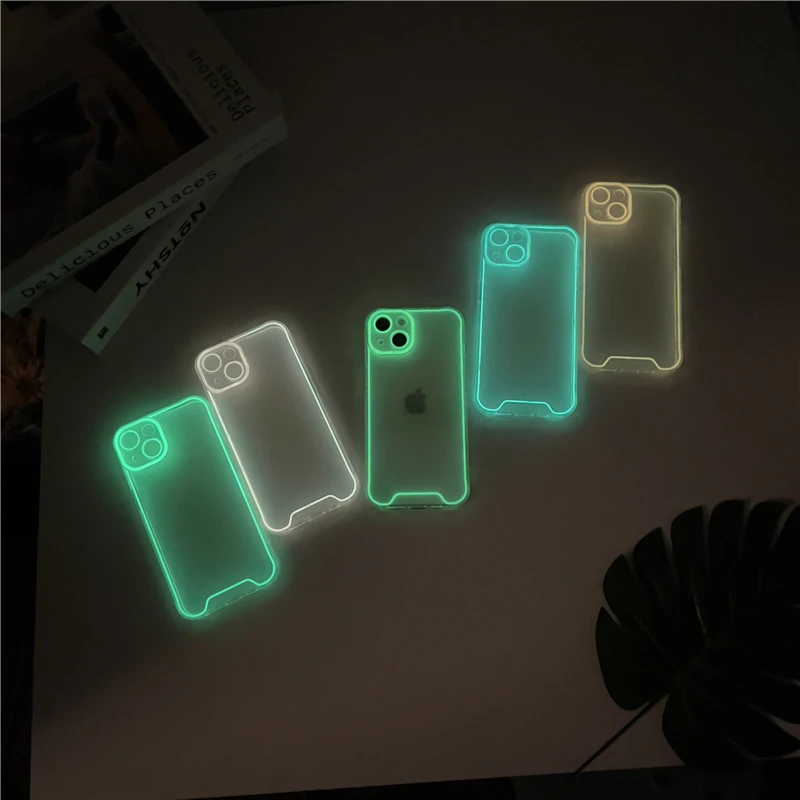 ナイトライト発光シリコンソフトケース IPhone 14 Plus 13 12 11