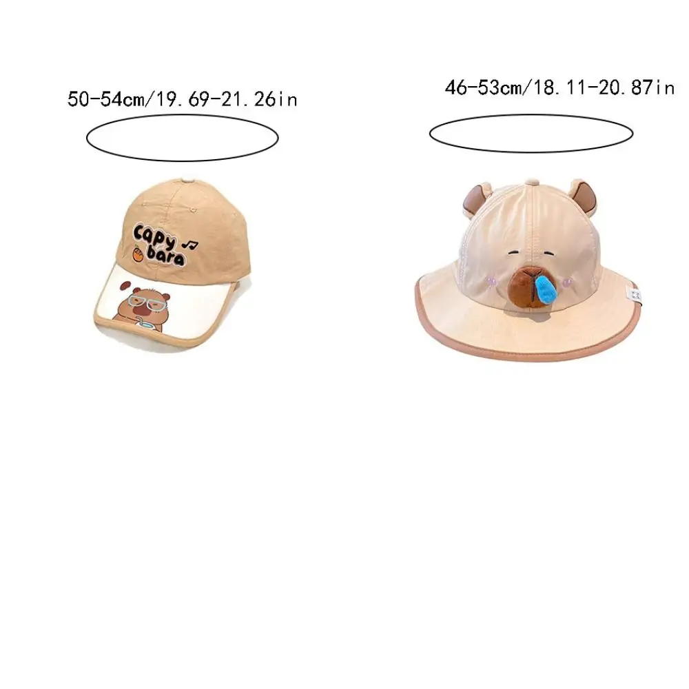 Comfortable Kawaii Capybara Baseball Hat Anti-UV Cartoon Kids Summer Sunhat Fishmen Hat Sunshade Children's Peaked Cap Outdoor