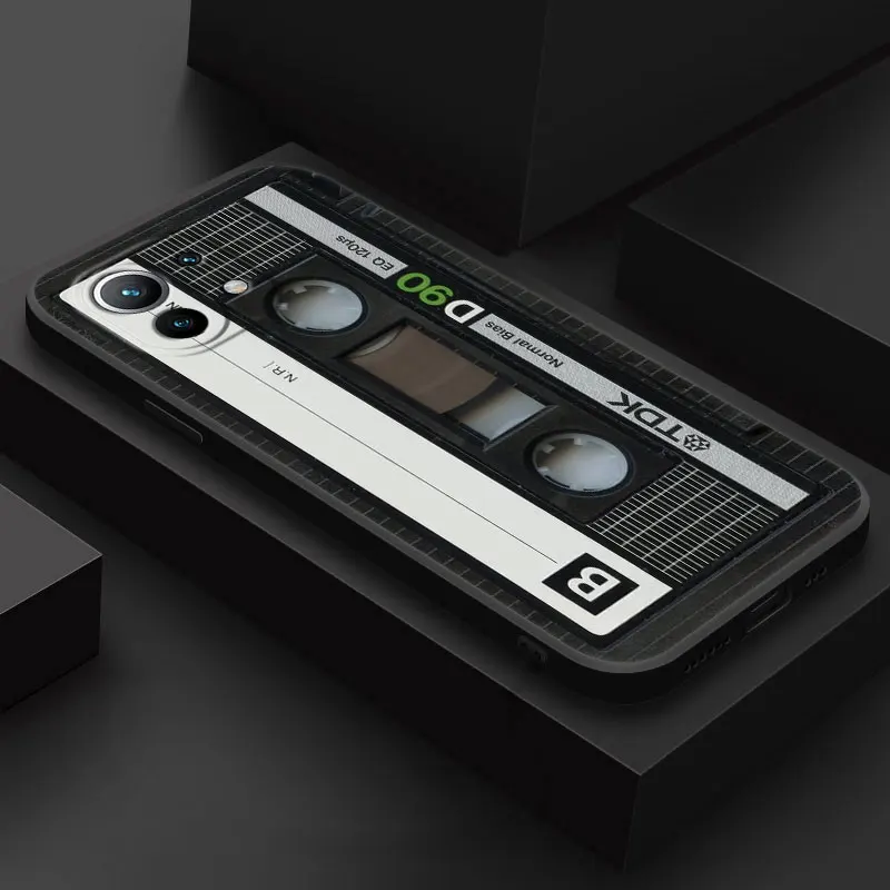 Vintage Music Tapes Cassette Phone Case - Retro Soft Cover Design