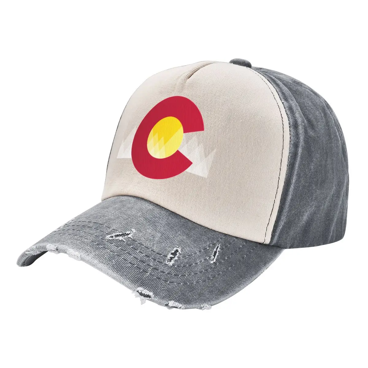 

Basic Geometric Mountain Traditional Colorado State Flag Cowboy Hat Hat Man For The Sun Bobble Hat Men's Hat Luxury Women's