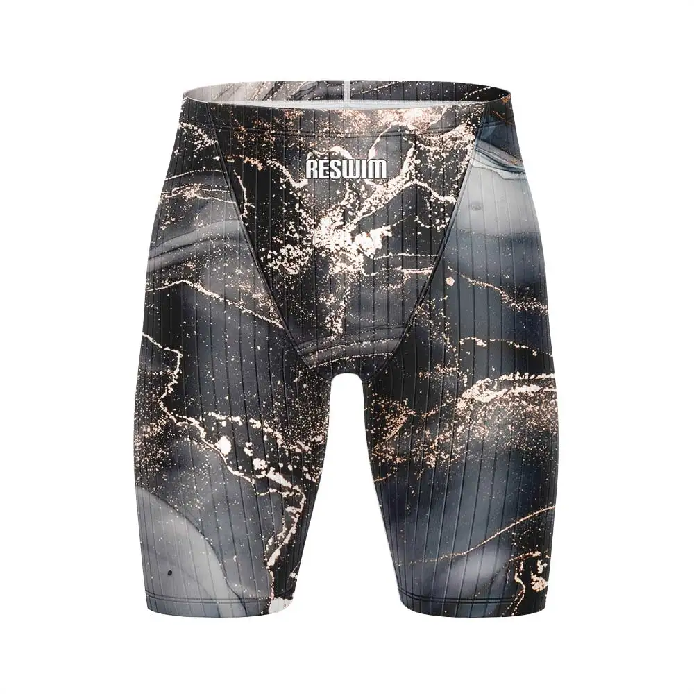 Men Swim Jammer Swimsuit Shorts Swimming Trunks Athletic Training Swimwear Surfing Beach