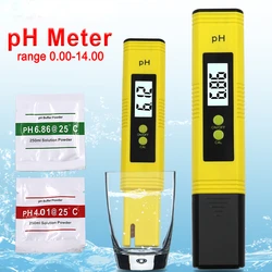 PH Meter 0.01 High Precision for Water Quality Tester with 0-14 Measurement Range for Aquarium Swimming Pool 15pcs Buffer Powder