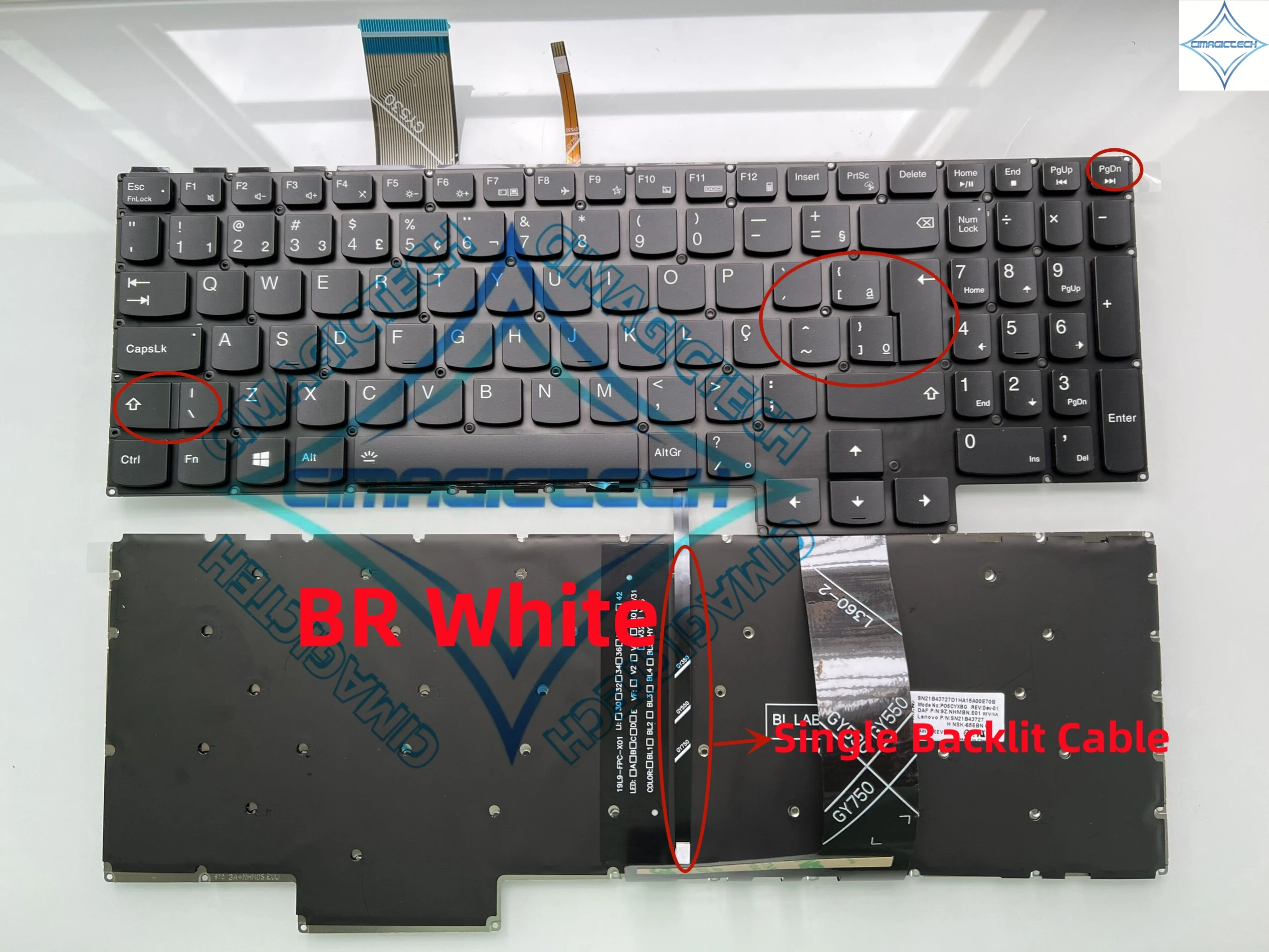 RU SP LA US BR FR PO Lenovo IdeaPad ӿ ξ 3-15IMH05 3 15ARH05 15ACH GY530 GY550 GY570 R7000 Y7000 2020 Ű