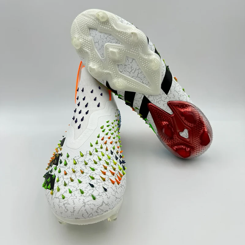 Men Soccer Shoes Ankle Cleats Grass Football Boots