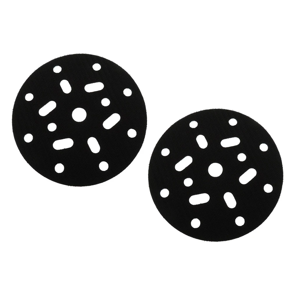 цена 2pcs 6 Inch 150mm Interface Pad Protection Disc 17-Holes Soft Sponge Interface Pad For Sander Backing Pads Buffer Power Tools