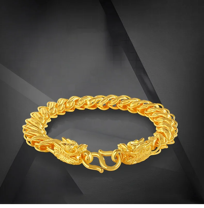 24K Pure Gold Bracelet Real 999 Solid Gold Bangle Generous Simple Fashion Men's Trendy Classic Jewelry Hot Sell New 2025