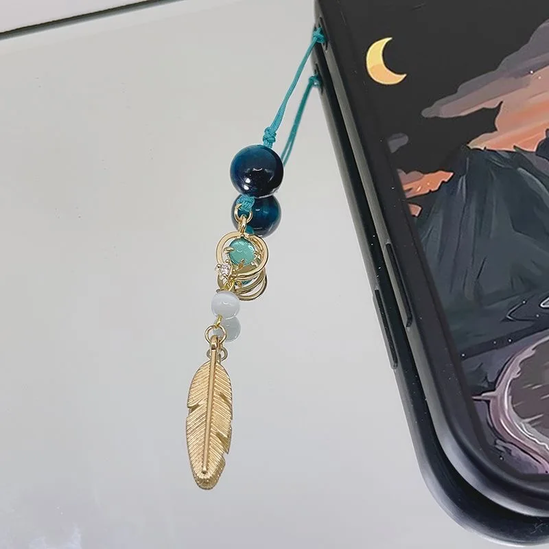

Genshin Anime Mobile Phone Strap Wanderer Lanyard High Quality Zhongli Pendant Keychains Decoration Fastion Bag Key Charms Ins