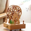 Carousel Music Box Wooden Christmas Ornament Rotary Train Musical Box Home Decoration Accessories For Birthday Gifts Valentine' 3