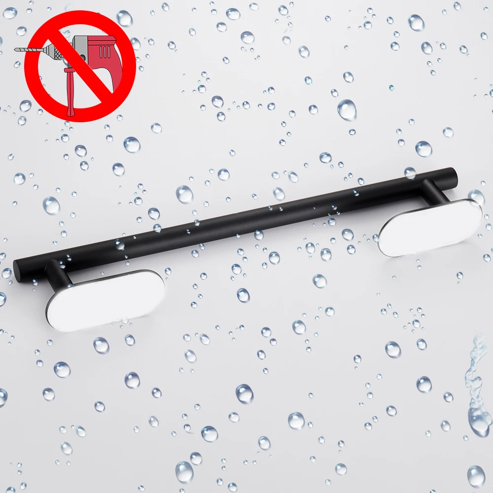 Towel Rack 50cm Stainless Steel Bathroom No Drilling Self Adhesive Wall-Mounted