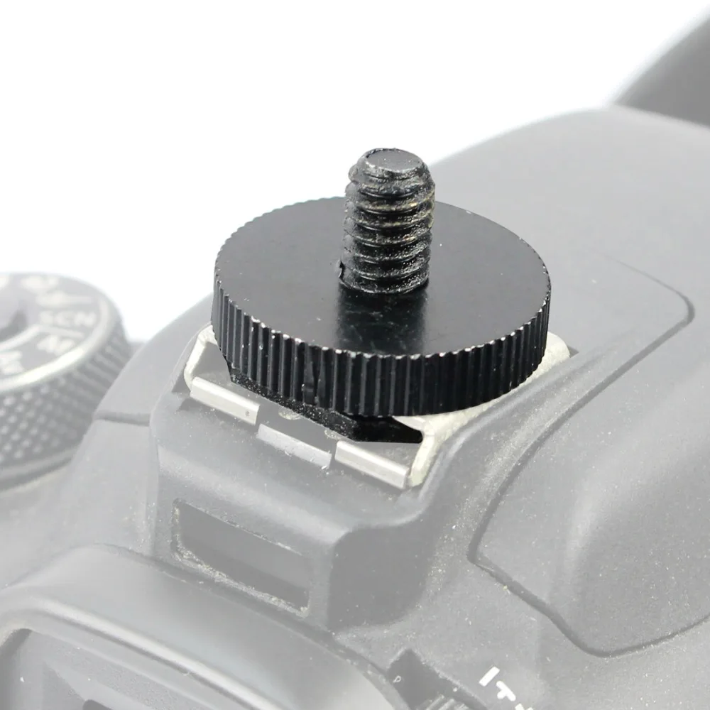 3/8 1/4 Doppelmutter Einzelner Kaltschuh Stativhalterung zum Blinken Blitzschuh Schraubenadapter für GoPro Hero Action Kamera DSLR Fotostudio – Detail 11