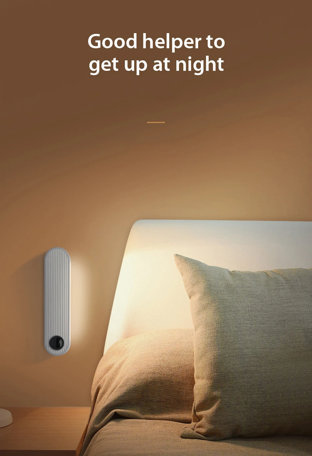 PIR Motion Sensor LED Night Light USB Rechargeable Night Lamp For Kitchen Cabinet Wardrobe Lamp Staircase Wireless Closet Light