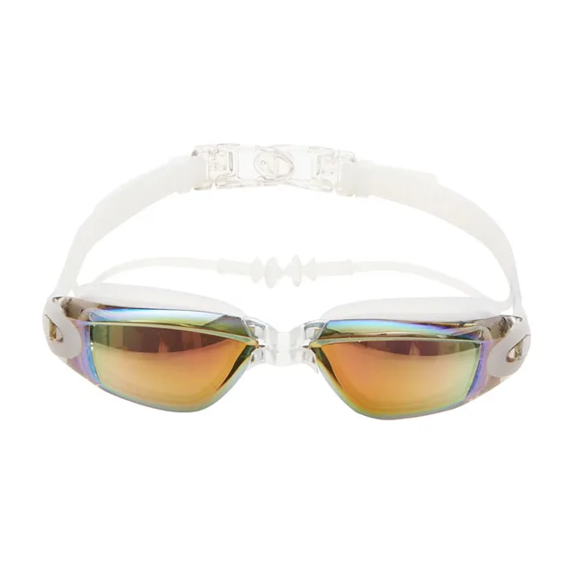 Optical Swimming Goggles Men Women Myopia Pool Earplug Professional Waterproof Swim Eyewear Prescription Adult Diving Glasses Brown