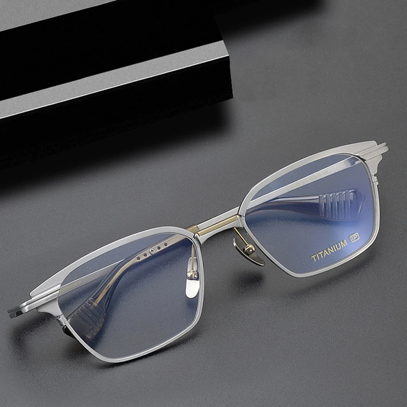 

DTX152 Fashion High Quality Pure Titanium Handmade Square Frame For Men And Women Optical Glasses Myopia Reading Glasses