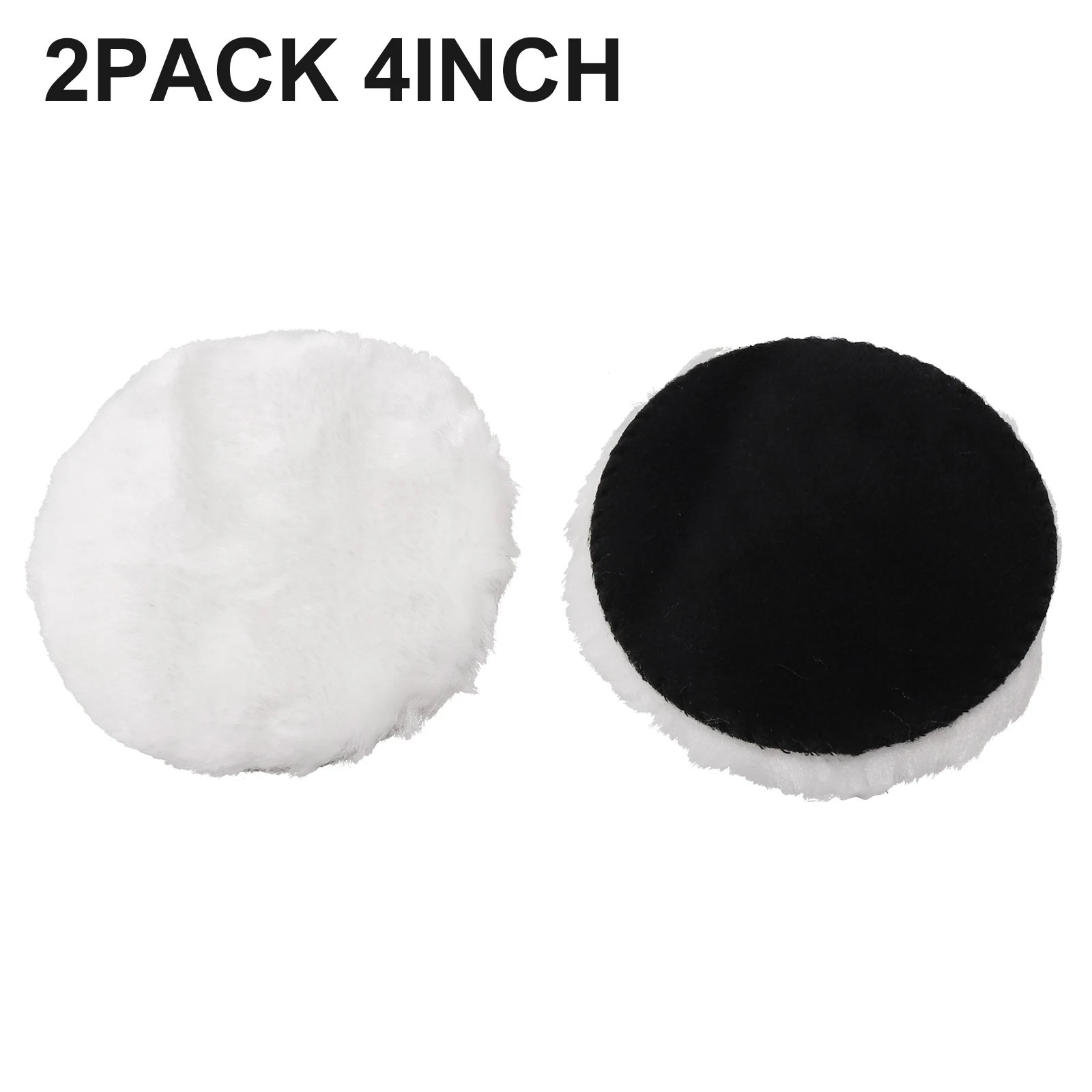 2pack Wool Polishing Pads 3-7 Buffing Pad Hook & Loop For