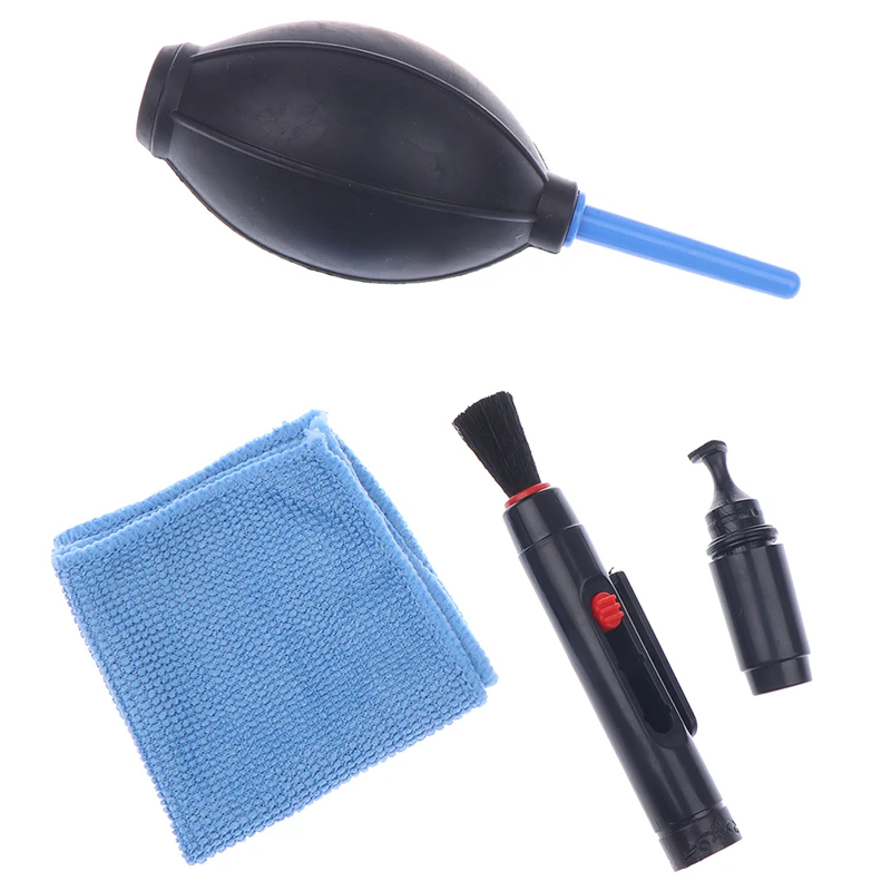 Camera Cleaning Kit 1Set Dust Cleaner Lens Clean Brush Pen Wipes Fuliginous Air Blower Kit For Canon Sony Spirit Warm Shoe Lens