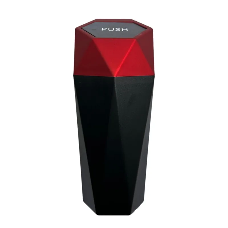 1pc Car Trash Can Mini Cup Holder Diamond Shaped Trash Can Desktop Storage Box Car Garbage Cans Garbage Bin