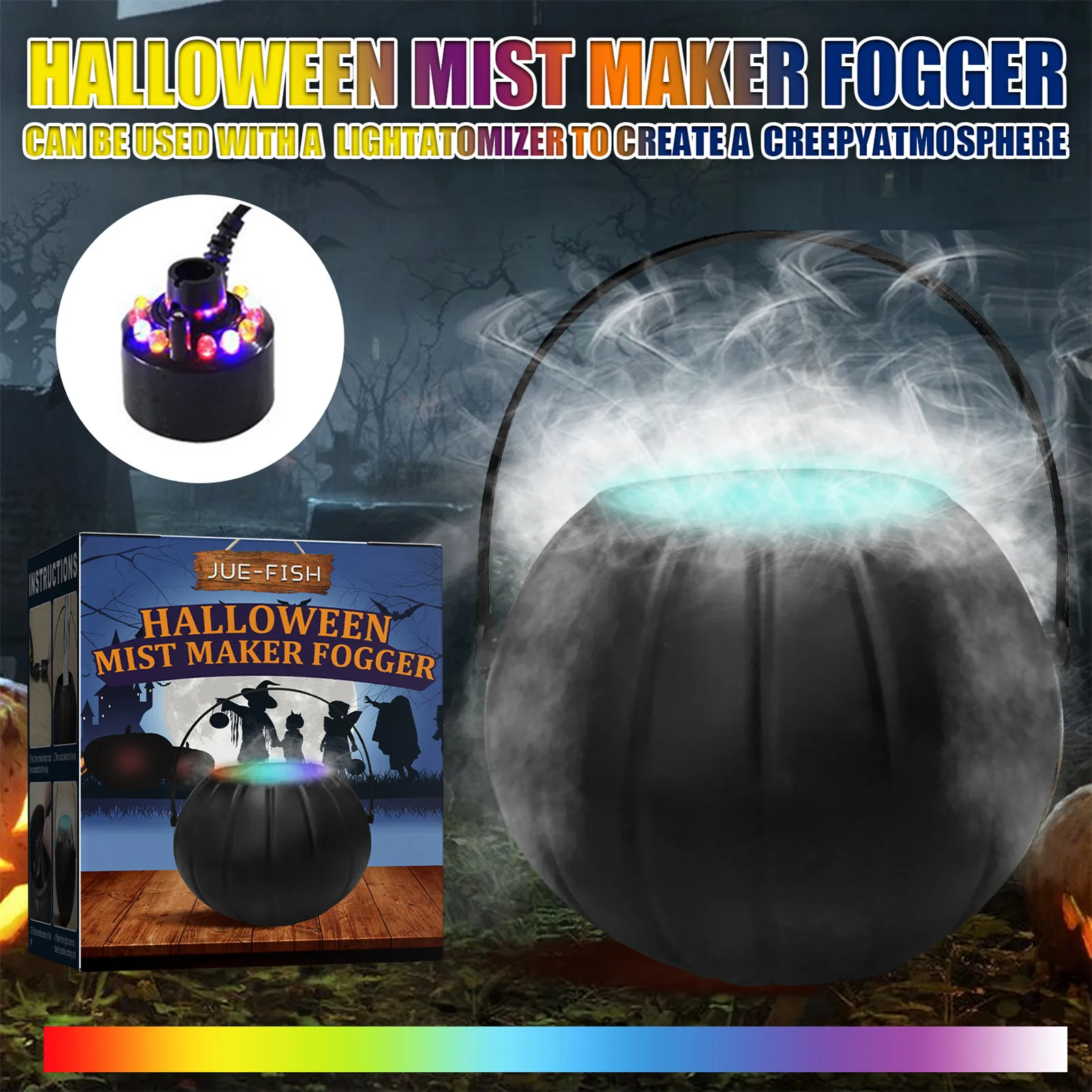 Water Fountain Fogger Halloween Decoration Smoke Machine Fog