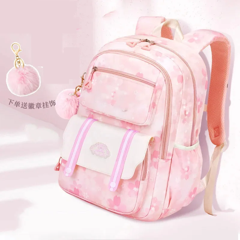 Girl Children Backpack School Bag Back Pack Pink For Kid Child Teenage Schoolbag Primary Kawaii Cute Waterproof Little Class Kit