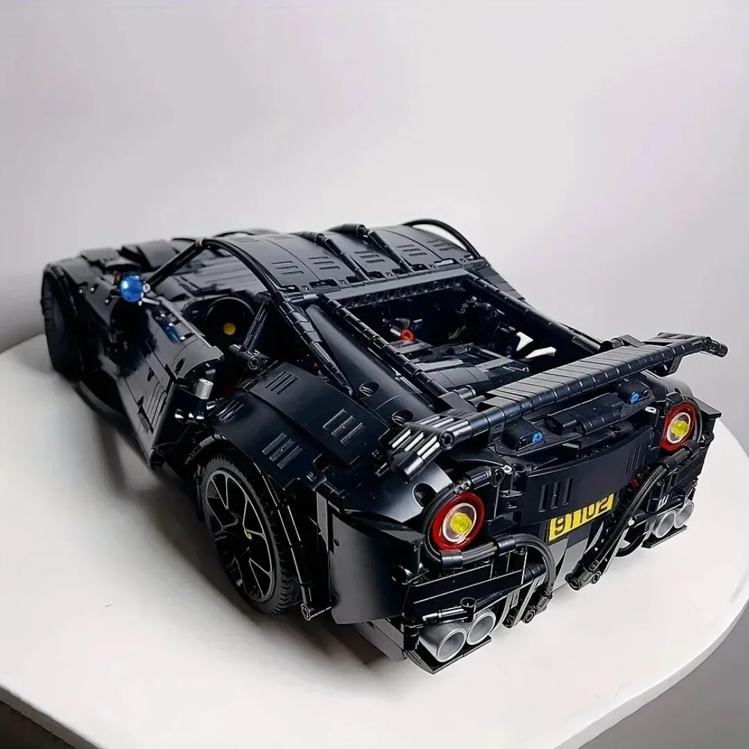 Technik Auto Luxusauto Bausteine Set, MOC Speed Schwarzer Supersportwagen Modellbausatz DIY Spielzeug Geschenk für Jungen und Erwachsene 3097 Teile – Detail 6