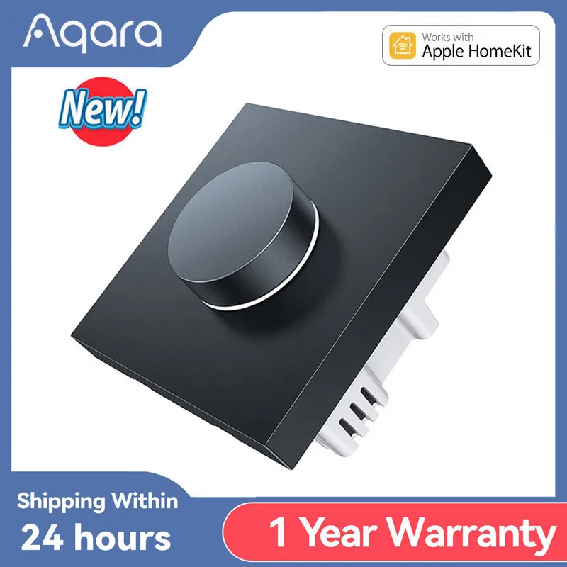 2023 Nuovo Aqara Smart Dimmer Switch H1 Zigbee 3.0 Neutro Zero Line Grey Rotary Remote Control Lampadina Tenda Funziona Con App Homekit