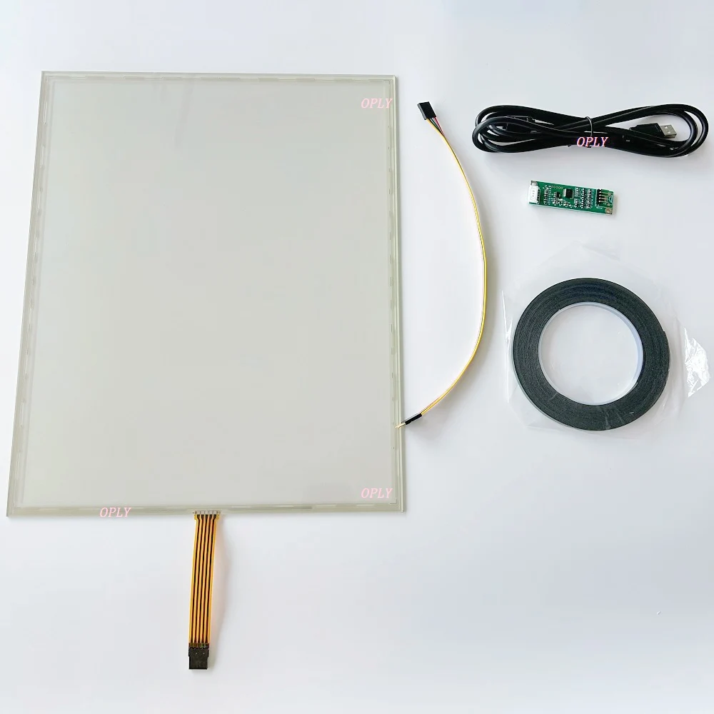 

5 Wire 17 inch Resistive Touch panel TP sensor screen 4:3 355*288mm 17" digitizer for industrial multimedia replacement parts