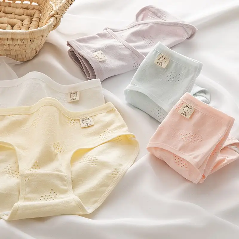 

Women's Panties Cotton Cute Underwear Small Fresh Color Lace Edge Confortable Student Women's Briefs