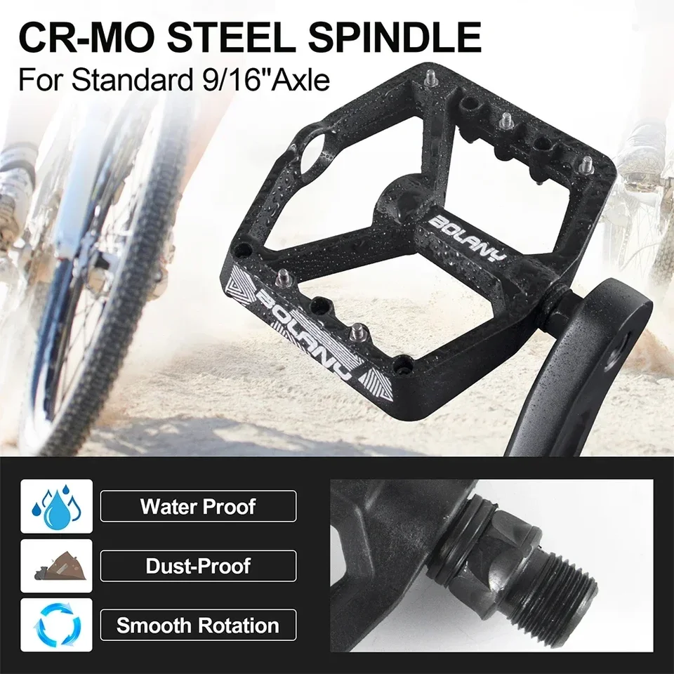 ROCKBROS MTB Pedale per bici SPD Pedali da corsa per bicicletta autobloccanti Struttura Pedali con blocco in alluminio Cuscinetto sigillato Pedale SPD per bici  18