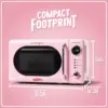 Retro Compact Countertop Microwave Oven 0.7 Cu. Ft. 700-Watts with LED Digital Display Child Lock Easy Clean I 5