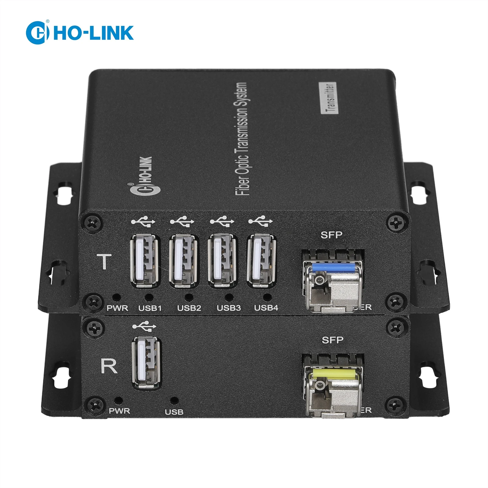 벽걸이형 USB 2.0 광섬유 익스텐더, 1.25Gbps
