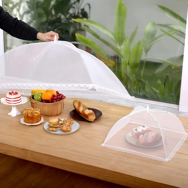 Food Cover Food Covers Mesh Supplies Foldable Kitchen Anti Fly Mosquito Food Cover Picnic Protect Vegetable Fruit Breathable Cover Kitchen