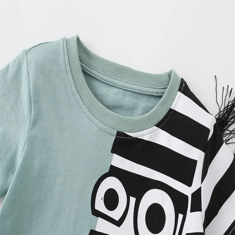 Jumping Meters 2-7T Summer Clothing Sets With Animals  Boys Girls Cotton Fashion Children's Clothing Sets Hot Selling Suits