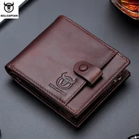 Bullcaptain Men's Wallet Rfid Vintage Genuine Leather Wallets for Men Credit Card Holder Purse Money Bag Wallet Man ﻿ 1