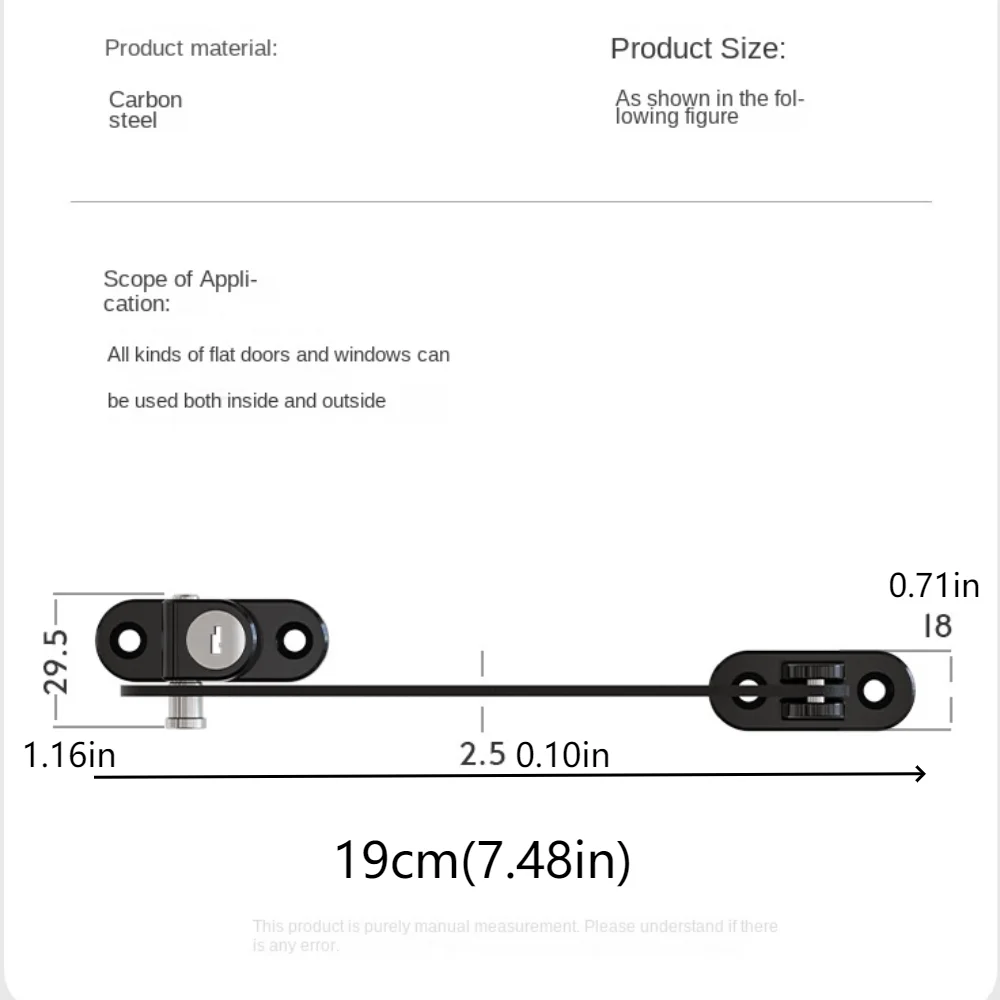 Window Opening Limit Size Wind Brace Multigear Inside Opening Child Safety Lock Steel with Screws Window Stopper