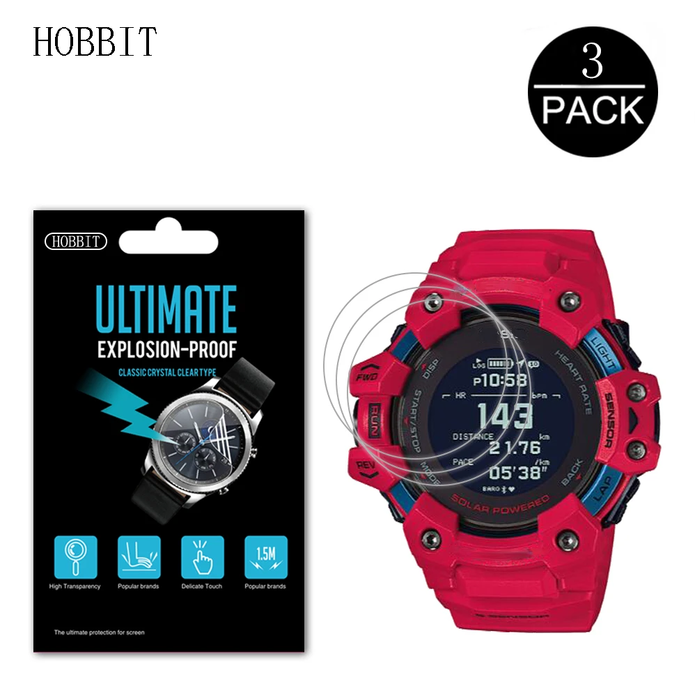3pcs For Casio G-shock Gbd-h1000 Gbd-100 1pr Nano Explosion-proof