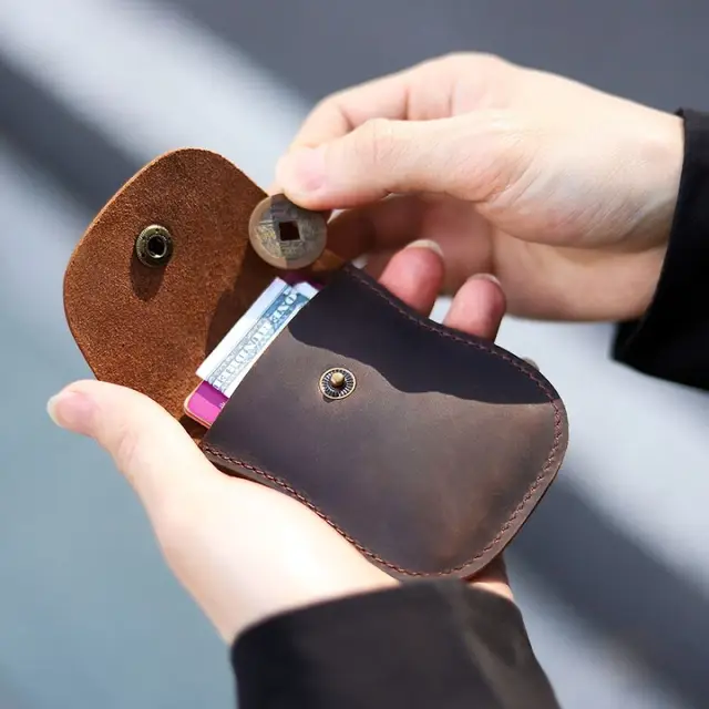 Portamonete Retr&ograve; Fatto A Mano | Mini Portafogli Uomo E Donna | Stile Vintage E Business